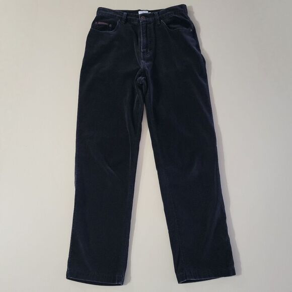 Calvin Klein Black Velvet High Waisted Boot Leg Jeans - Picture 5 of 16